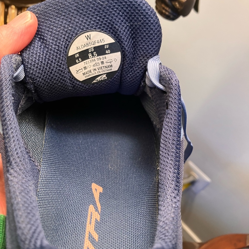 Altra Navy and Light Pink Athletic Shoes - Picture 9 of 10